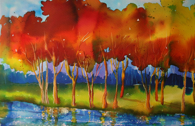 Bosque de Otoño Watercolour Paper Landscaping