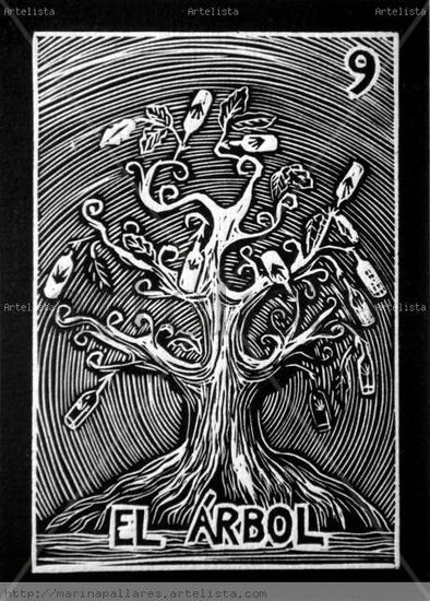 El árbol Linocut