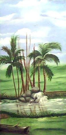 OASIS EN LO URBANO Oil Canvas Landscaping