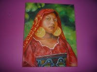 Pintura de vestido tipico Kuna