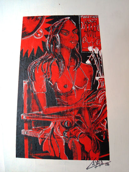 Alto contraste 3 Acrylic Canvas Figure Painting