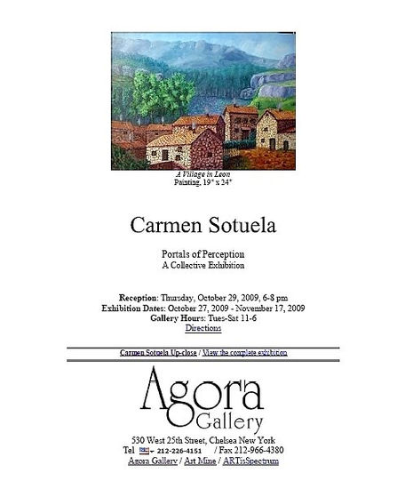 Carmen Sotuela Expone en Agora Gallery Óleo Lienzo Paisaje