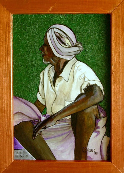 DESCANSAR Acrylic Canvas Figure Painting