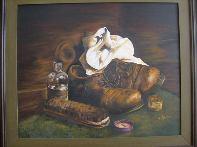 ¡¡... Se lustran!! Oil Textile Still Life Paintings