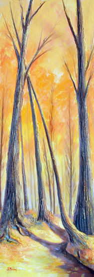 Arbres a l'Hivern - Árboles en Invierno Oil Canvas Landscaping