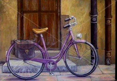 BICICLETA Oil Canvas Landscaping