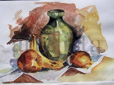 BODEGON (acuarela) Watercolour Paper Landscaping