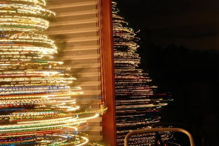 Reflejo luces y silla