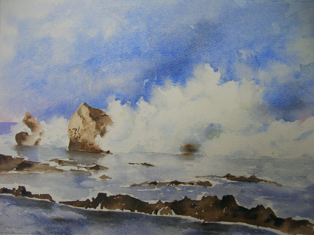 ROMPEOLAS Acuarela Papel Paisaje