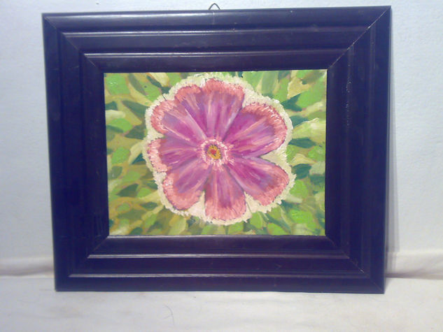 Flor de julio Oil Panel Floral Painting