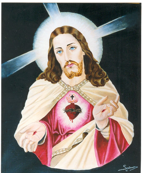 Sagrado Corazón Oil Canvas