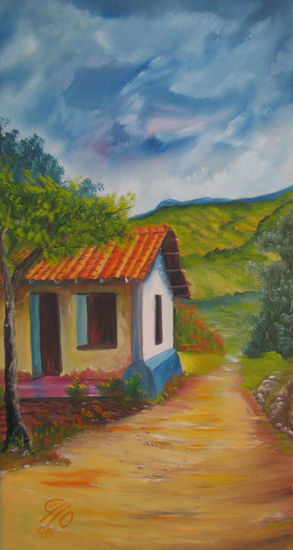 Camino al cafetal Oil Canvas Landscaping