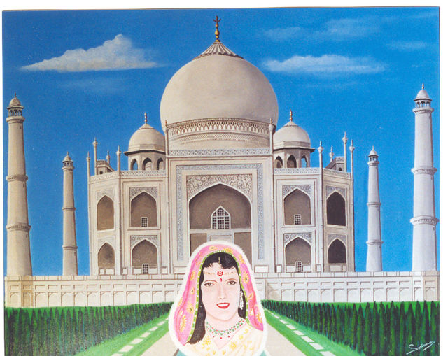 Taj-Mahal (India) Oil Canvas