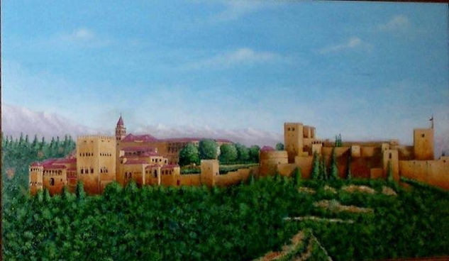 Alhambra de Granada Acrílico Lienzo Paisaje