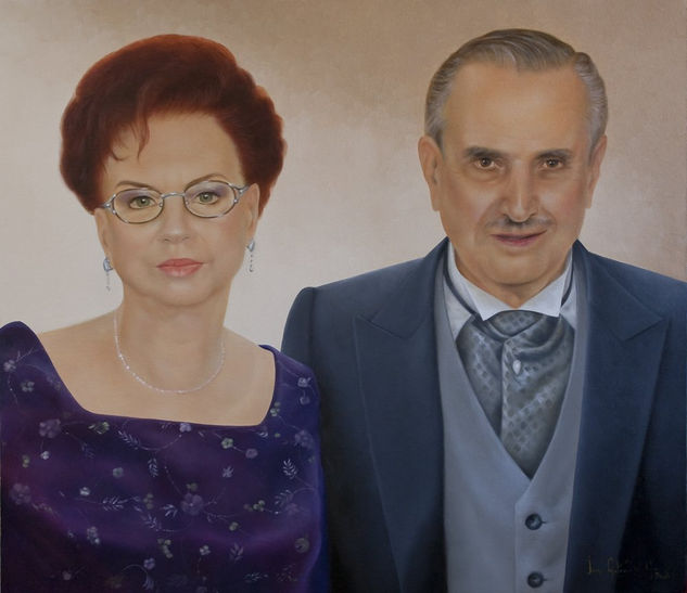 Dr. Navares y esposa Óleo Lienzo Retrato