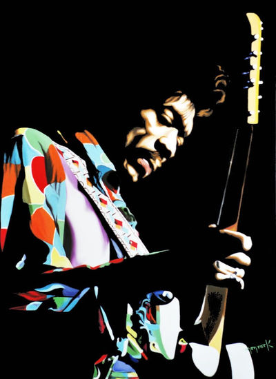 Jimi Hendrix Oil Canvas Portrait