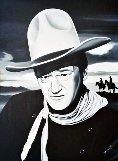 John Wayne Oil Canvas Portrait