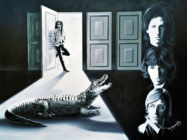 The Doors ''The Lizard King'' Oil Panel Portrait