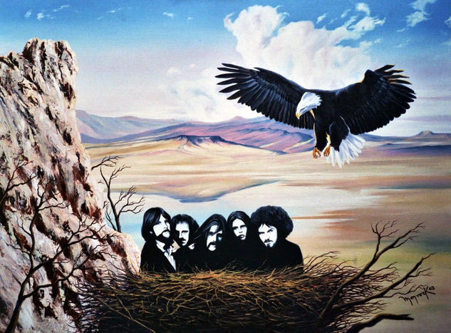 The Eagles Oil Panel Portrait