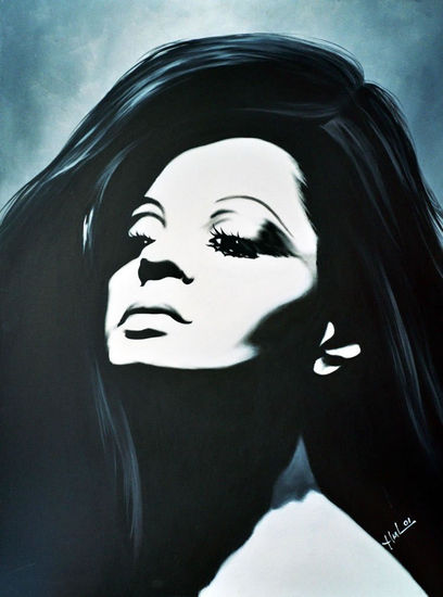 Diana Ross Acrylic Panel Portrait