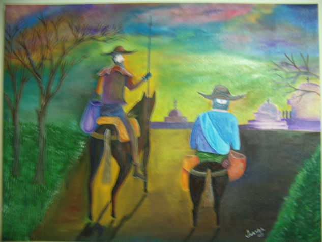 La gloria de don quijote Oil Canvas Figure Painting