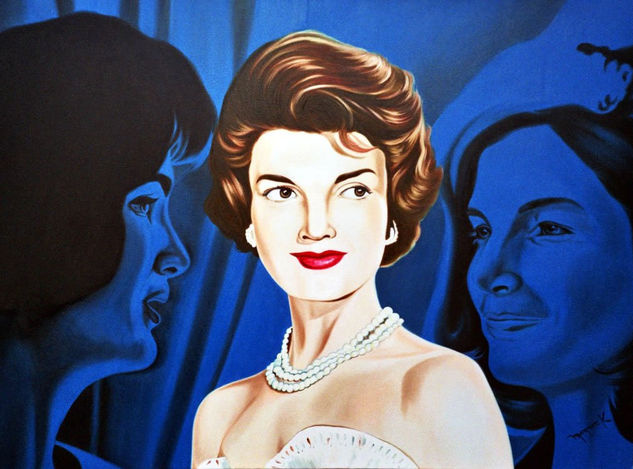 Jacqueline Kennedy Oil Canvas Portrait