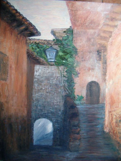 Albarracin. Pueblo Medieval  (Aragón, España ) Oil Canvas Landscaping