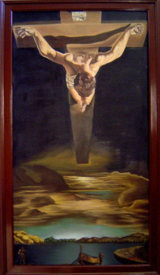 Cristo de san Juan de la cruz Oil Canvas