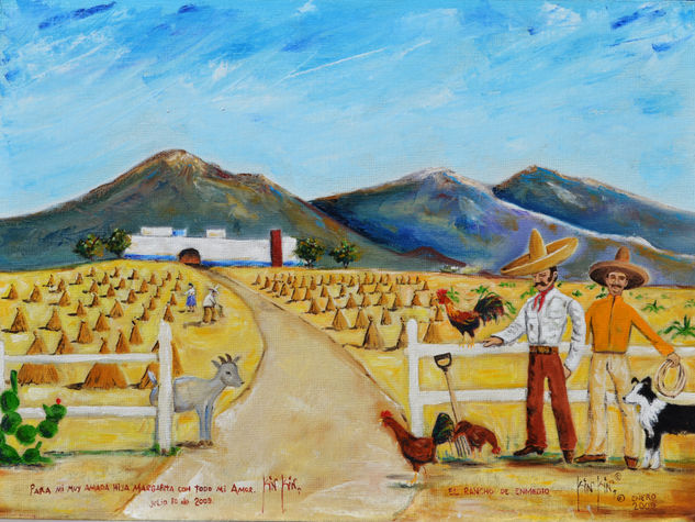 El Rancho de Enmedio Oil Canvas Landscaping