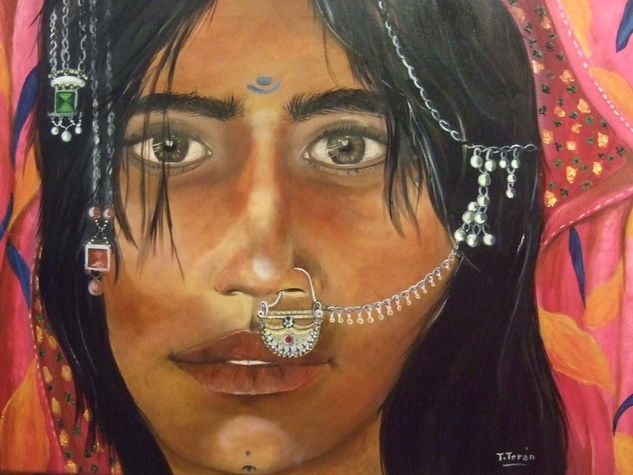 Ataviada Oil Canvas Portrait