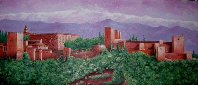 ALHAMBRA Óleo Lienzo Paisaje