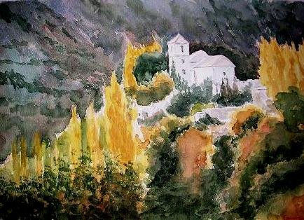 CORTIJO ALPUJARREÑO (GRANADA) Watercolour Paper Landscaping