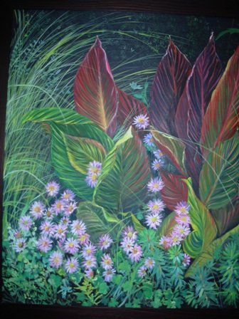 "Leaves" Oil Canvas Landscaping