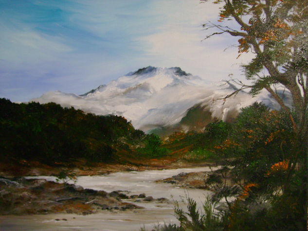 Cerro Fitz Roy Oil Canvas Landscaping