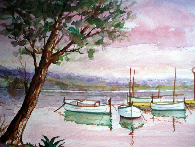 barcas Watercolour Paper Marine Painting