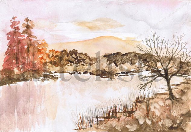 Agua antes del desierto Watercolour Paper Landscaping