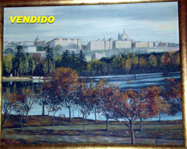 "Vista de Madrid" Oil Canvas Landscaping