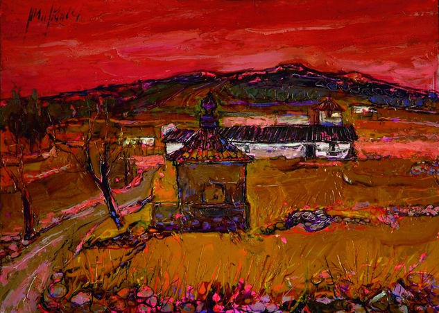 El pozo (La Mancha) Oil Panel Landscaping