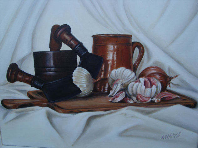 Recuerdos de la abuela Acrylic Canvas Still Life Paintings