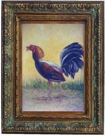 gallo de pelea Oil Canvas Landscaping