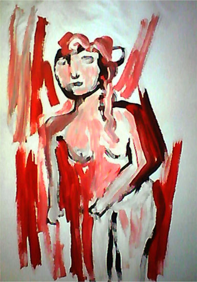 La Avaricia Acrylic Card Nude Paintings