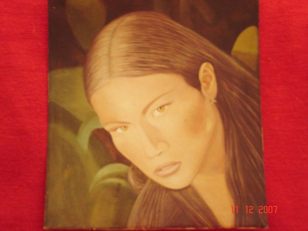 "Miss Nueva Esparta" Óleo Lienzo Retrato