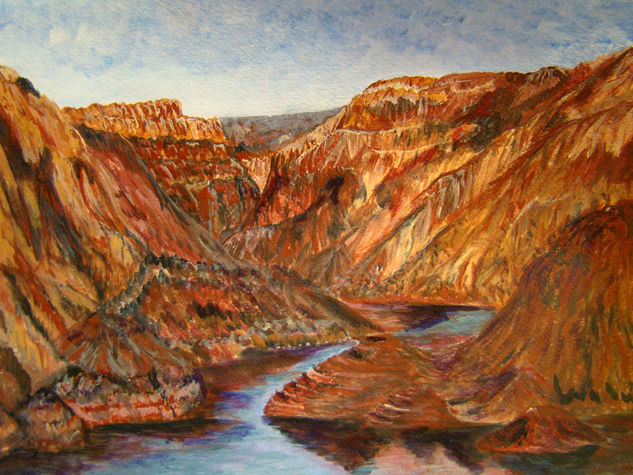 CAÑON DEL ATUEL Acrylic Card Landscaping