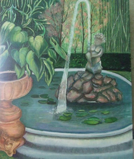 Parque con fuente