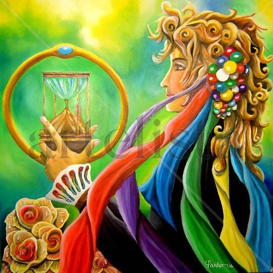 LA DAMA DEL TIEMPO Oil Canvas Landscaping