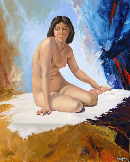 Copmpsicion Oil Canvas Figure Painting