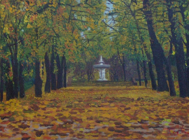 Otoño en El Retiro Oil Canvas Landscaping