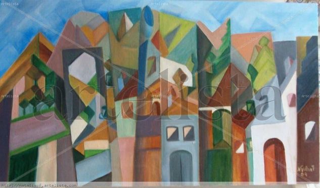 paisaje cubista Oil Canvas Landscaping