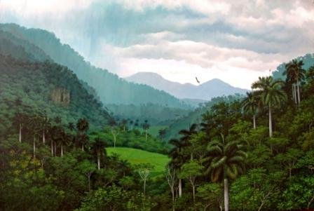Llueve en la tarde en el valle de viñales