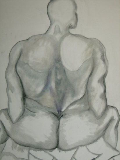 BOCETO DESNUDO MASCULINO II Carboncillo